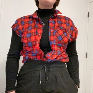 Short sleeve plain tie top